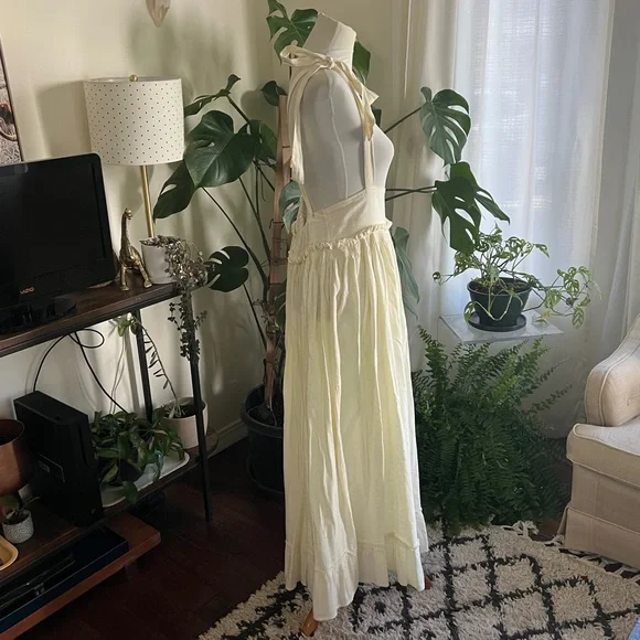 Free People Boho Suspender Jumper Overall Skirt/ Dress S - Picture 9 of 16